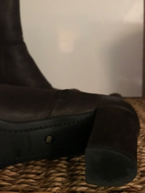Prada Linea Rossa Women’s Brown Napa Mid-Heel Ankle Boot