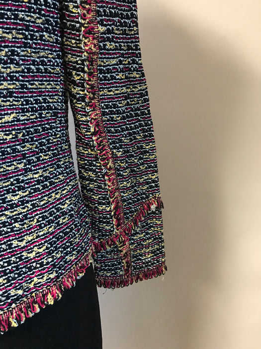 St. John Collection By Marie Gray Multi Color Knit Blazer Jacket Size 4