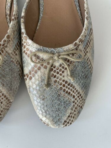 The Adelle Madewell Ballet Mule in Snake Embossed Leather size 7