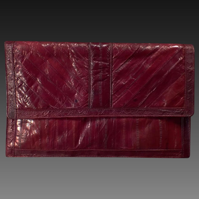 Vintage-Saffron-Eel-Skin-Handbag