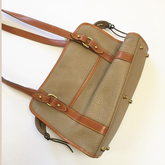 Vintage Dooney & Bourke Beige & Tan Leather Shoulder Bag
