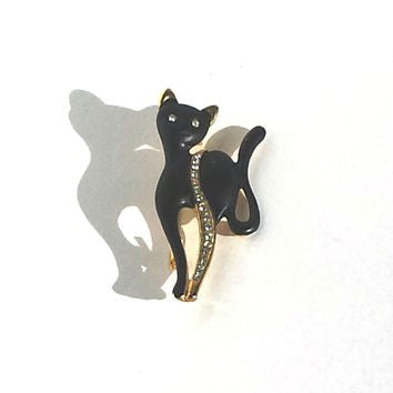 Vintage Brooch, Siamese Cat Pin