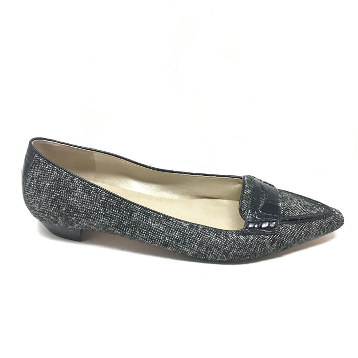 Women's Talbots Ballet Flats Loafers Shoes Size 8.5B Black White Career