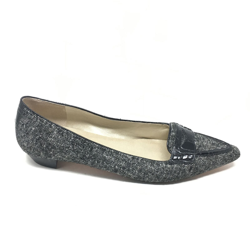 Women's Talbots Ballet Flats Loafers Shoes Size 8.5B Black White Career