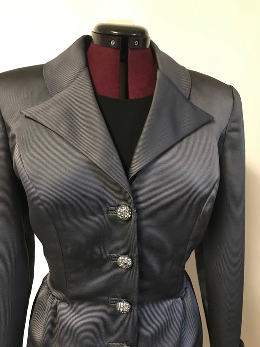 Vintage Victor Costa coat dress by Nahre'e Size 10 Slate Gray Ribbed Cocktail Dress