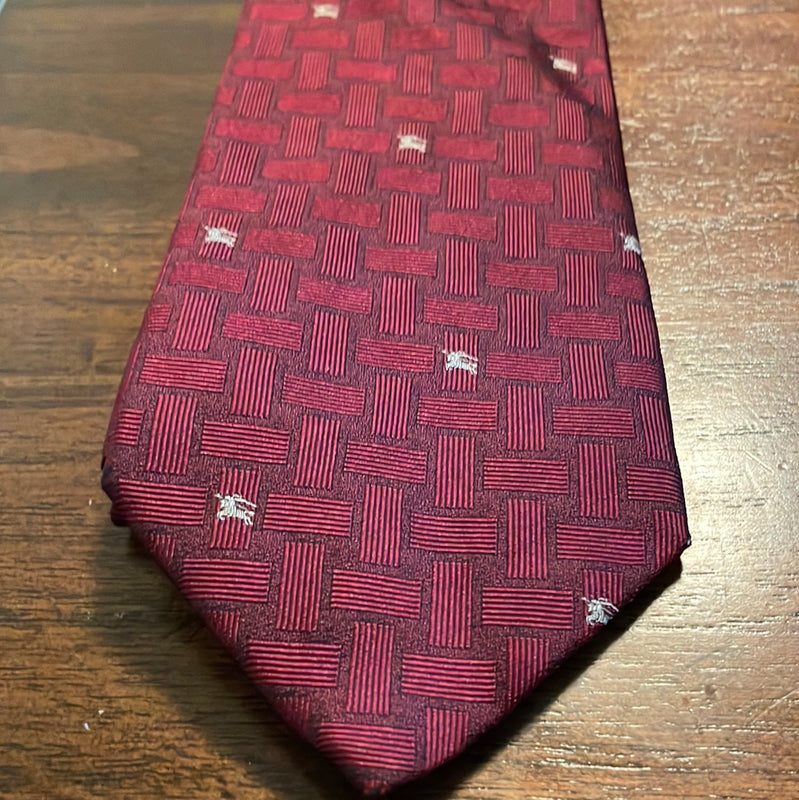 Rare Burberry London 100% Silk Burberry Necktie