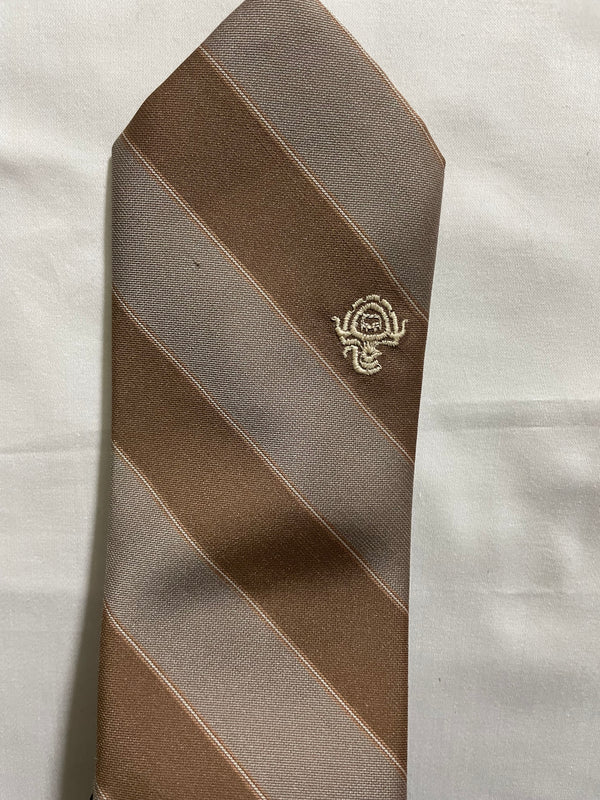 Vintage Via Re Tan Striped Tie