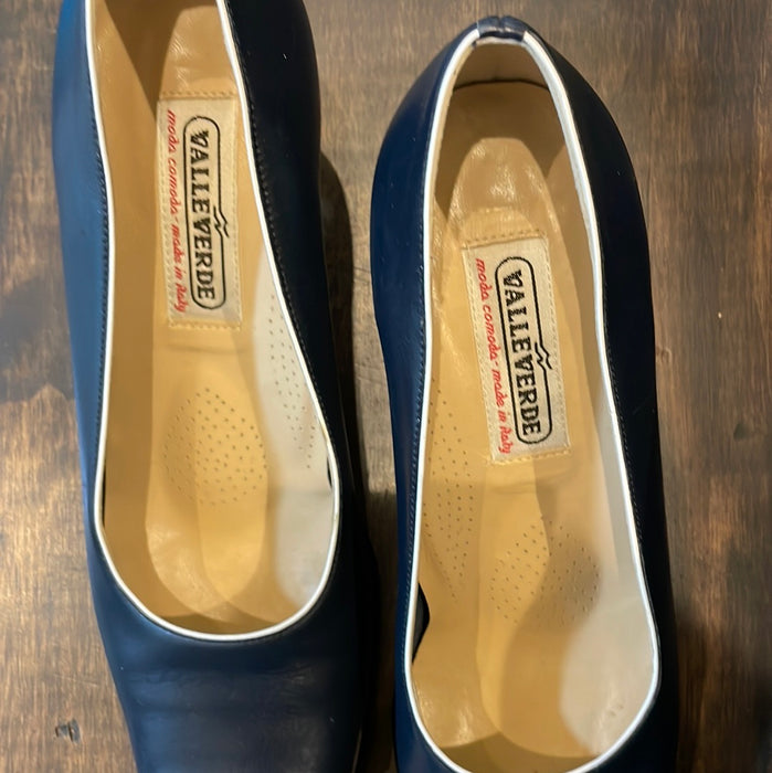 Valleverde Italian Comfort Shoes Pumps Chunky Heels Square Toes