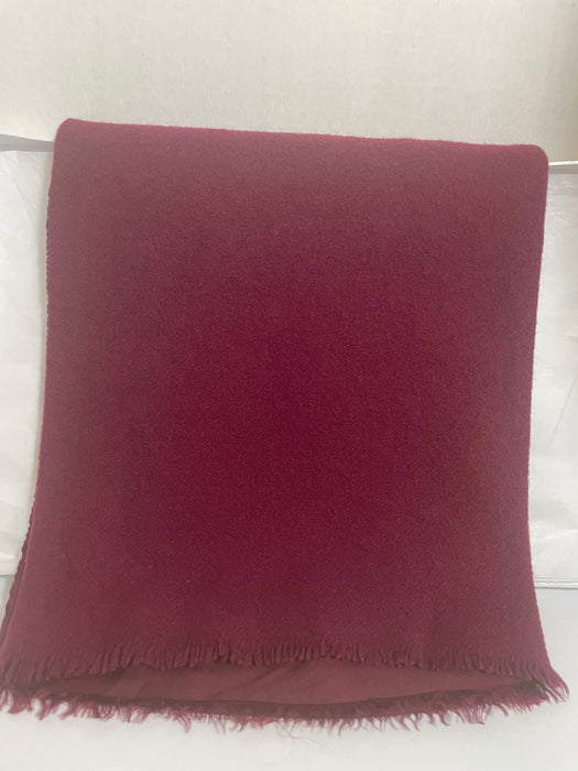 CHRISTIAN DIOR Classic 138x27cm Burgundy Wool 100% / Silk 100% scarf