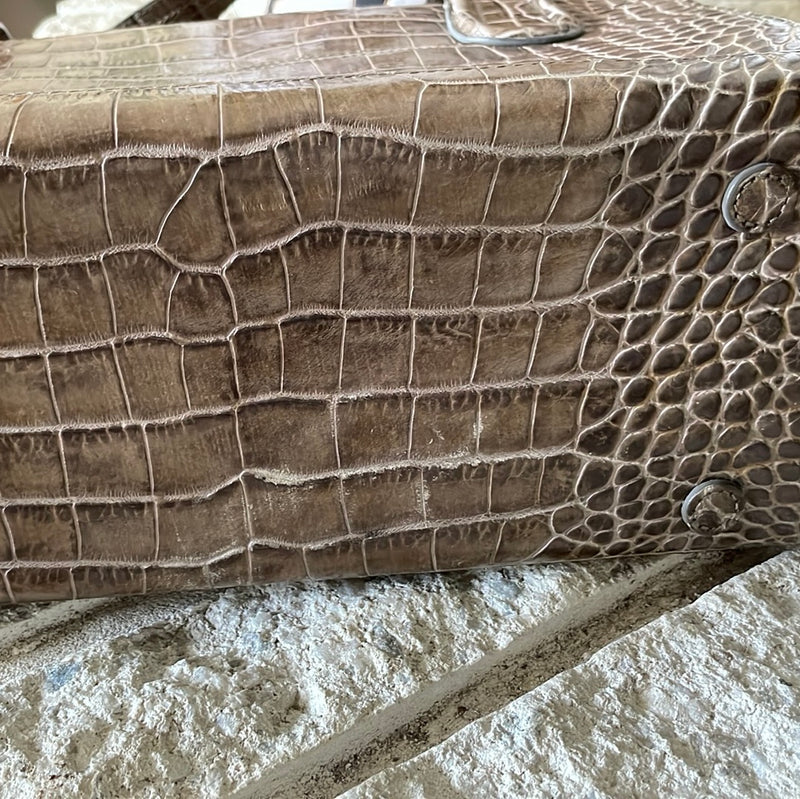 MONSAC Original beautiful croc leather purse