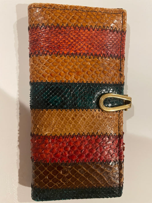 CUSTOM 1960'S PATCHWORK SNAKE & ALLIGATOR SKIN CLUTCH