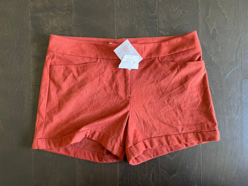 Eva Mendez Size 8 Cuffed Brown/Orange Shorts/Burnt Sienna