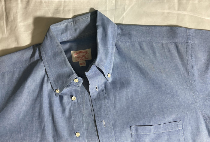 Brooks Brothers OCBD shirt Vintage Blue Oxford size L