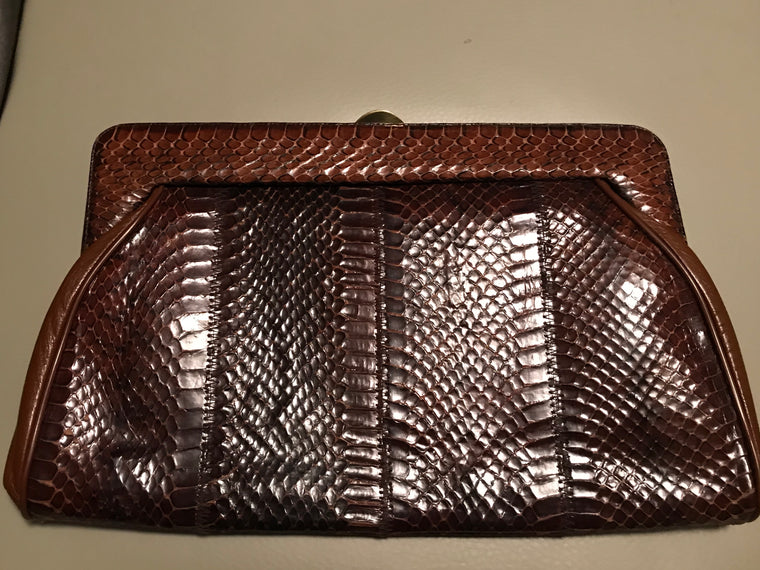 Pristine 60’s Caprice Snake Skin Clutch