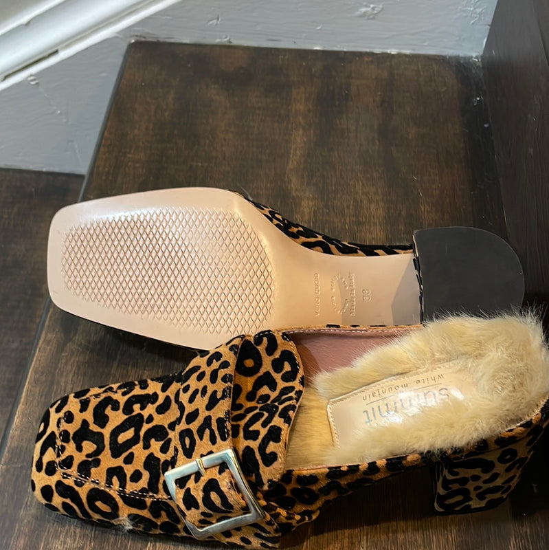Summit by White Mountain Leopard Print Mules
