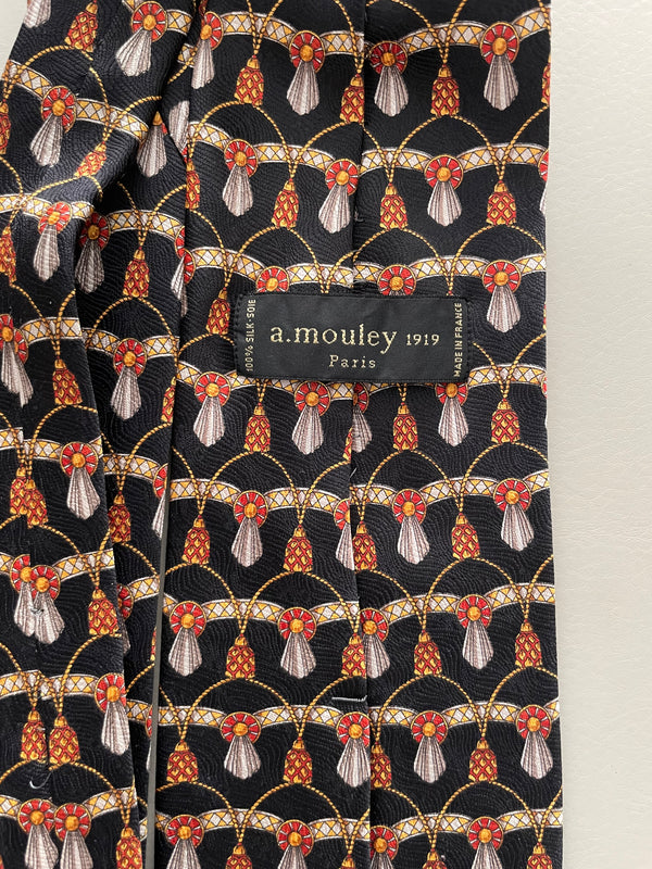 A.MOULEY tie paris 1919 100% Silk tie Made in France