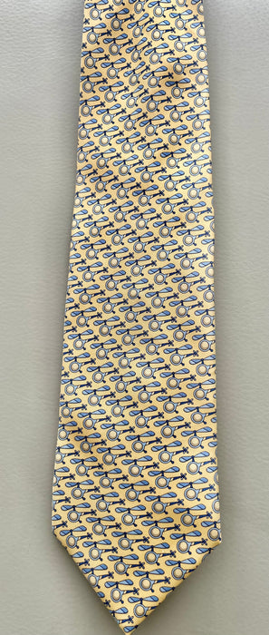 Salvatore Ferragamo Yellow/Blue Printed Tie