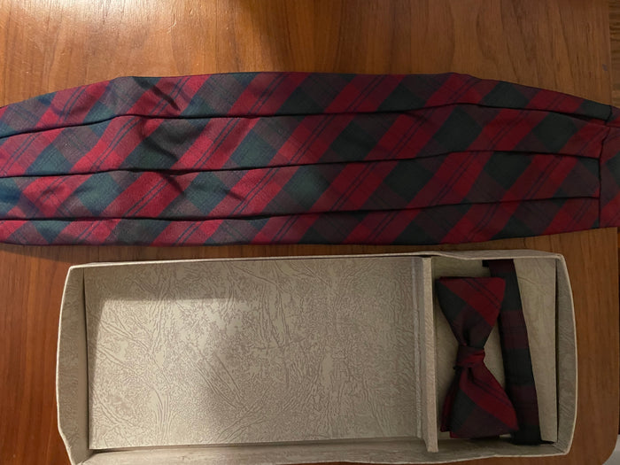 Vintage Jonathan Palmer Pure Silk Cummerbund and Bow tie