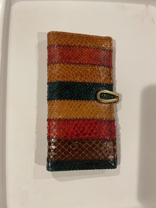 CUSTOM 1960'S PATCHWORK SNAKE & ALLIGATOR SKIN CLUTCH