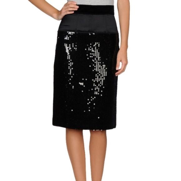 D & G Dolce & Gabanna Sequin Pencil Skirt