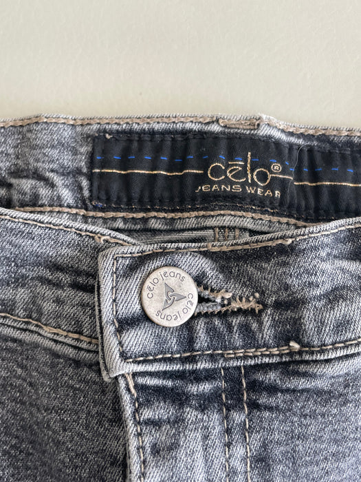 Beautiful lace detail dark denim flare jeans celo