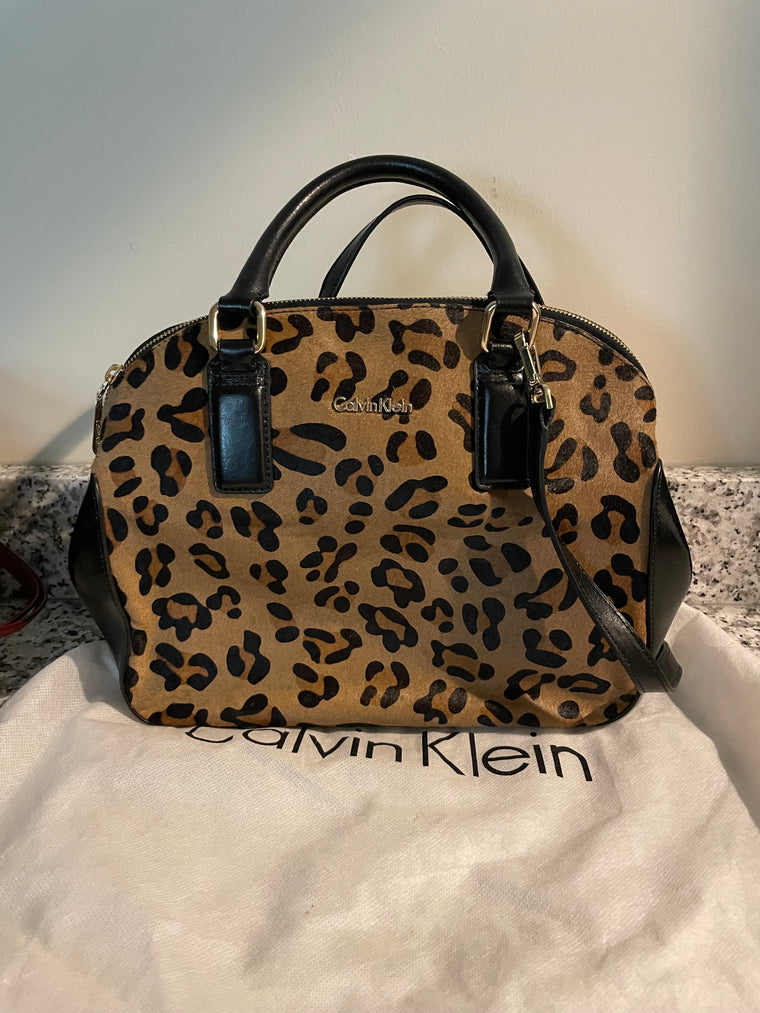 Calvin Klein - Saffiano Leather and Calf Hair Dome Bag