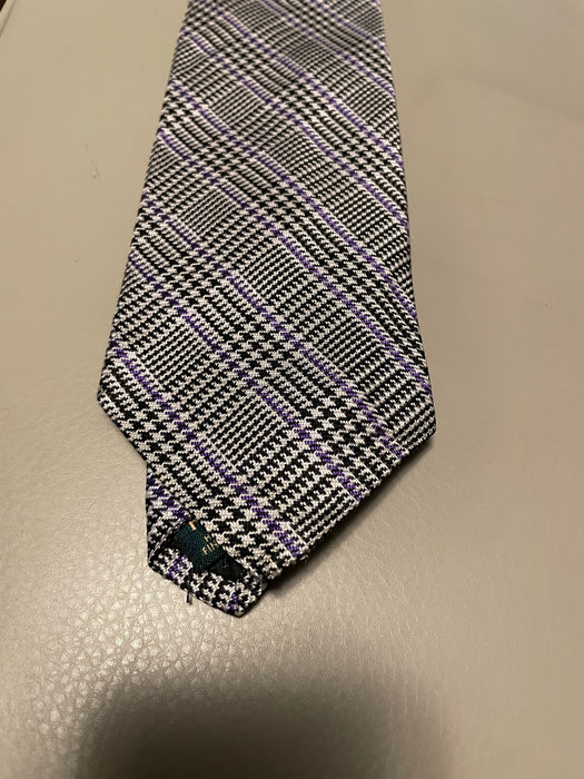Ralph Lauren Houndstooth 100% Silk Necktie