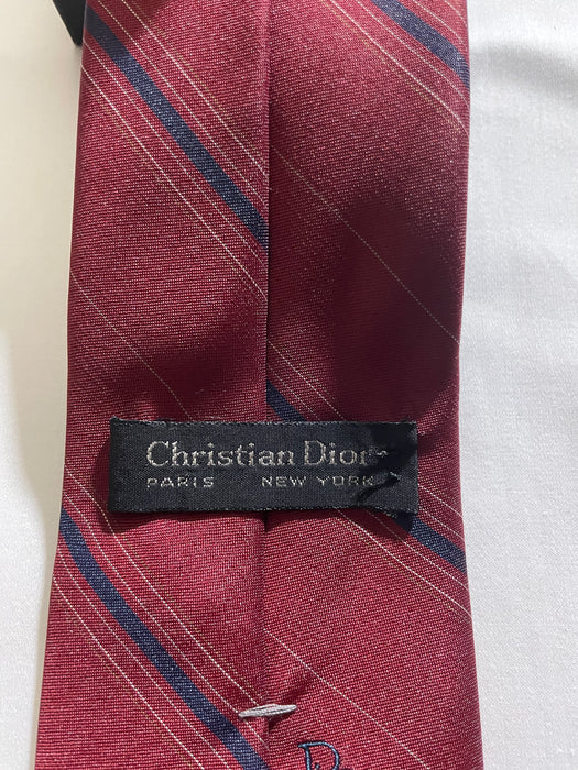 CHRISTIAN DIOR Vintage Burgundy Necktie
