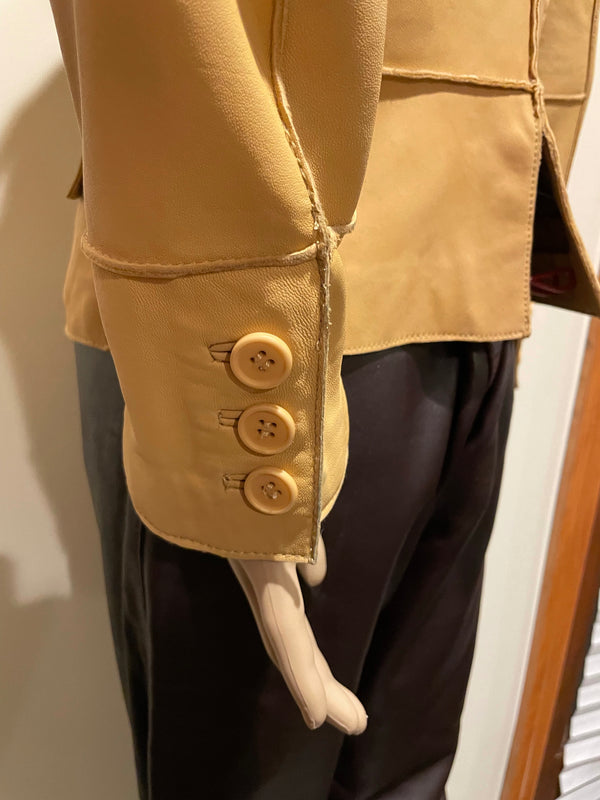 Bebe camel leather jacket Size M