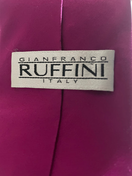 Gianfranco Ruffini Italy Hot Pink Silk Tie 60" Necktie