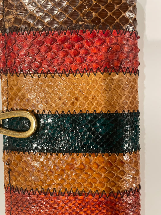 CUSTOM 1960'S PATCHWORK SNAKE & ALLIGATOR SKIN CLUTCH