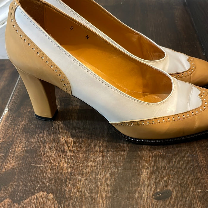 Vintage Made in Italy Andrew Geller Spectator Pumps Size 8N