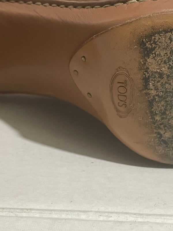 TOD'S Leather Round-Toe Mules Size 9