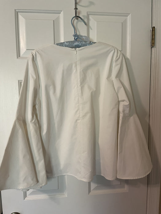 Beautiful  WHY Wear white wearable art blouse NTW  size XXL