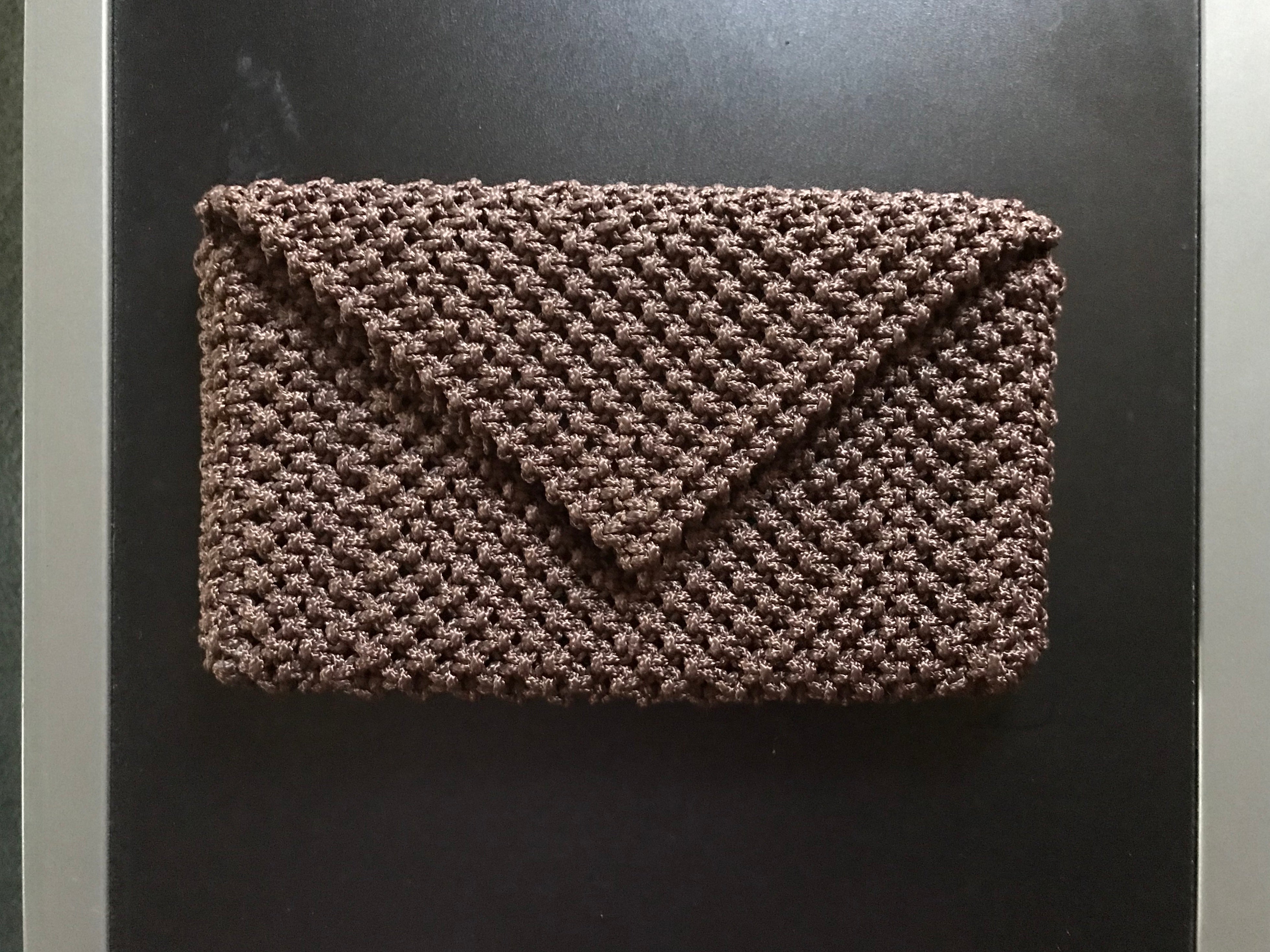 Vintage Boho crochet clutch