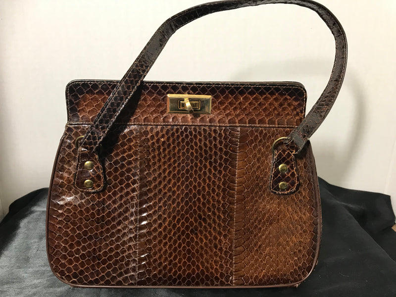 Vintage snakeskin handbag