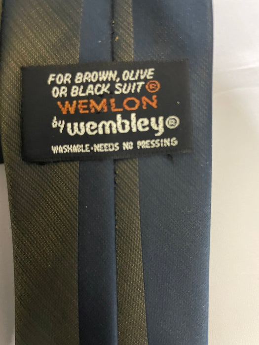 Vintage Mid Century Wide Wembley Wemlon Necktie Avocado Brown