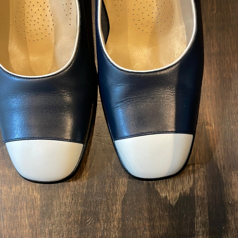 Valleverde Italian Comfort Shoes Pumps Chunky Heels Square Toes