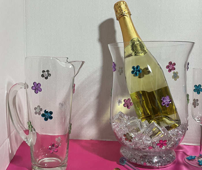 Beautiful handmade glassware set by Simone'