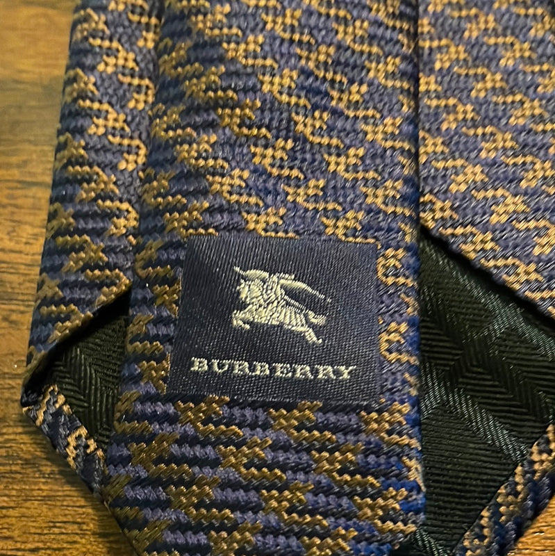 Rare Burberry London 100% Silk Burberry Logo Necktie