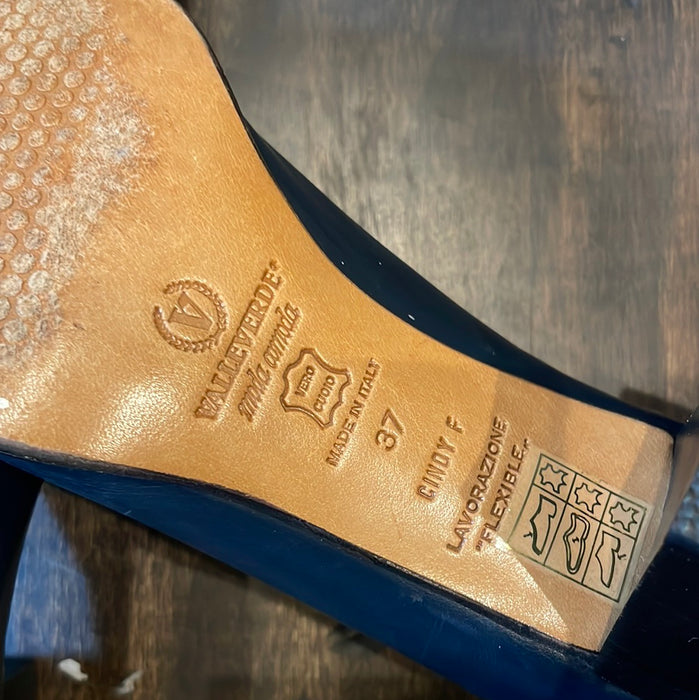 Valleverde Italian Comfort Shoes Pumps Chunky Heels Square Toes