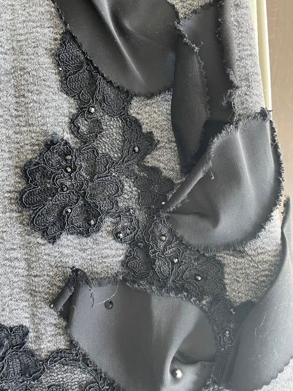 Beautiful lace detail dark denim flare jeans celo