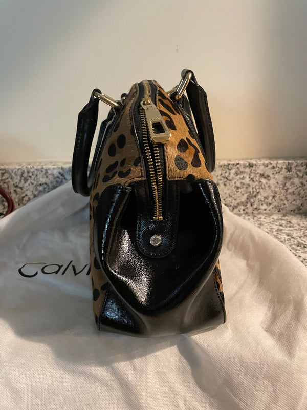 Calvin Klein - Saffiano Leather and Calf Hair Dome Bag