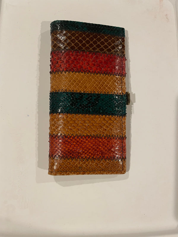 CUSTOM 1960'S PATCHWORK SNAKE & ALLIGATOR SKIN CLUTCH