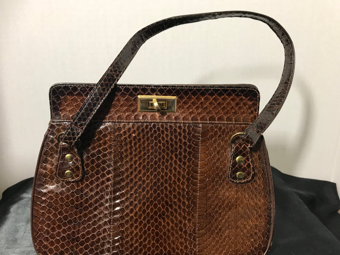 Vintage snakeskin handbag