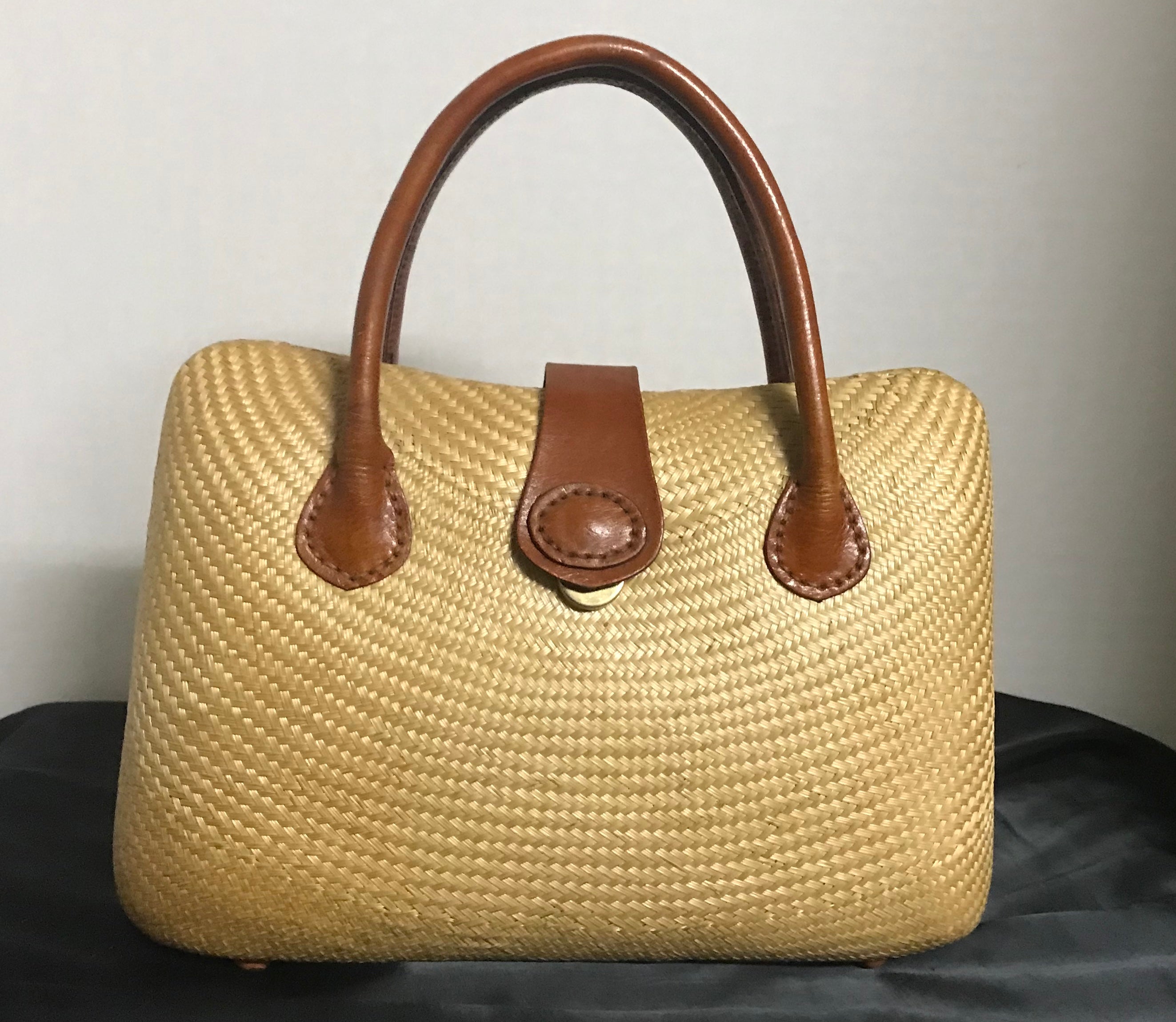 Philippine Craft Hanbag with leather handles