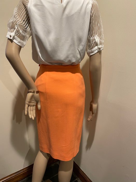 Escada Peach Pencil Skirt US 34