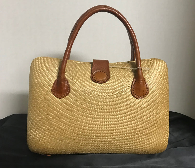 Philippine Craft Hanbag with leather handles