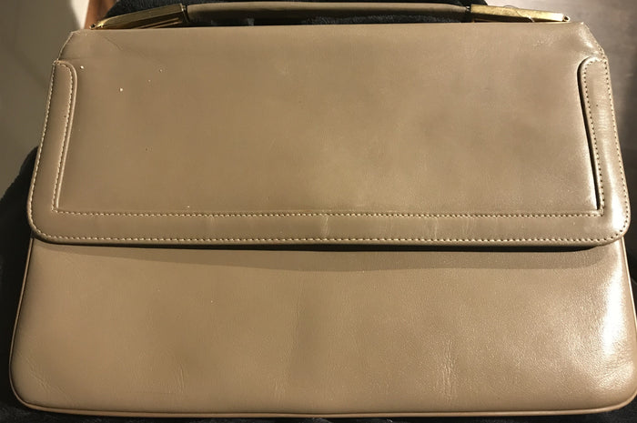 Vintage Tan leather SUSAN GAIL clutch purse
