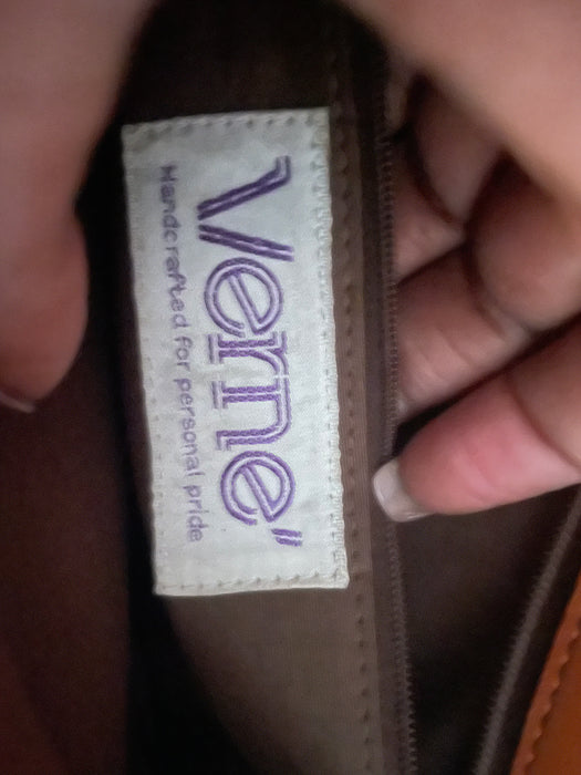 Vintage 1970's VERNE Handcrafted For Personal Pride Brown Leather Clutch Purse